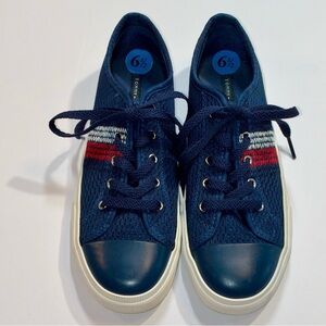 Tommy Hilfiger Mesh Sneakers Women’s 6.5 Red White Stripe Navy Blue USA summer